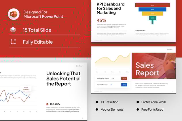 销售报告数据信息图形keynote模板 - 顶尖PPT