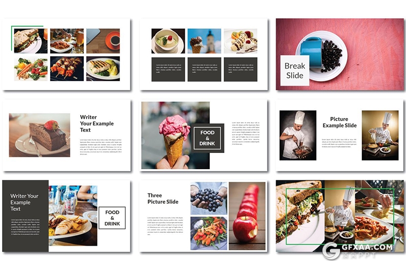 75页简约风格餐饮美食介绍展示ppt模板 - 顶尖PPT