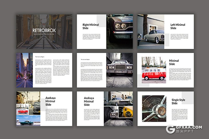 55页极简杂志风格摄影美图展示ppt模板 - 顶尖PPT