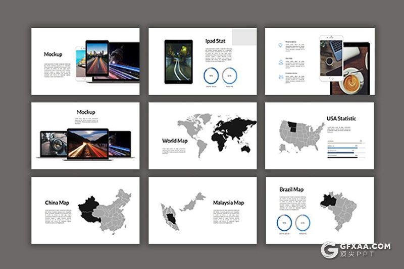 55页极简杂志风格摄影美图展示ppt模板 - 顶尖PPT