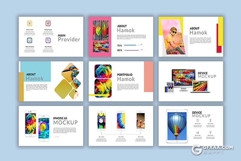 52页简约风格团队介绍各种国家地图展示keynote模板 - 顶尖PPT