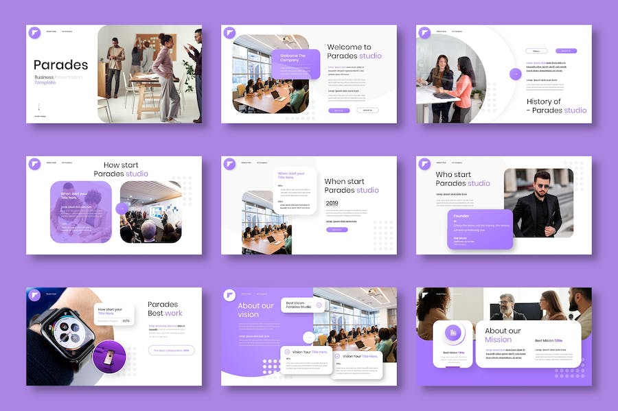 紫色大气商业计划企业合作项目策划多用途商务PPT模板 - 顶尖PPT
