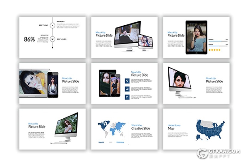 55页欧美简约风格商务工作汇报计划PPT模板 - 顶尖PPT