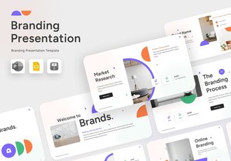 新拟态风格品牌展示传播PPT模板 - 顶尖PPT