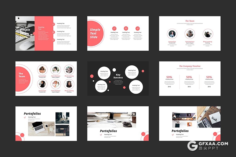 50页商务风格年终工作汇报新年计划PPT模板 - 顶尖PPT