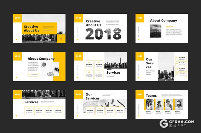 111页国外商务风格年终汇报多用途PPT模板 10种主题配色 - 顶尖PPT