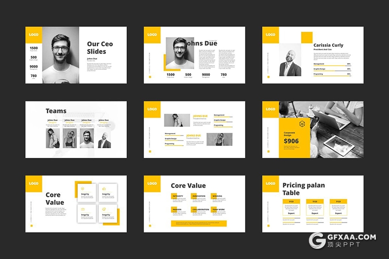 111页国外商务风格年终汇报多用途PPT模板 10种主题配色 - 顶尖PPT