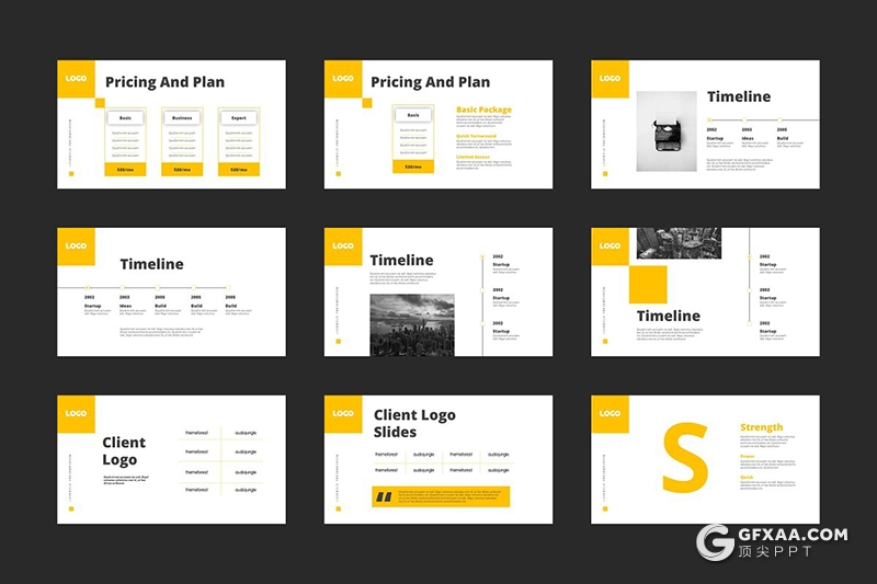 111页国外商务风格年终汇报多用途PPT模板 10种主题配色 - 顶尖PPT