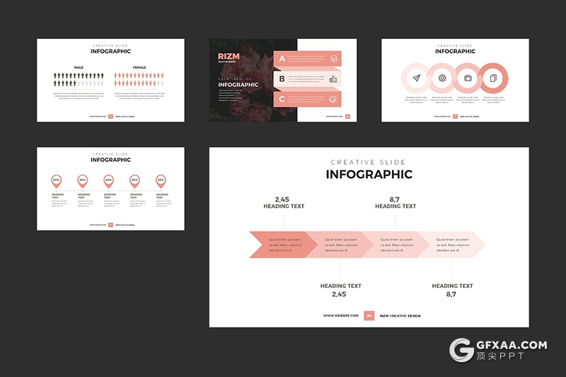 86页粉色简约范工作汇报分析统计PPT模板 - 顶尖PPT