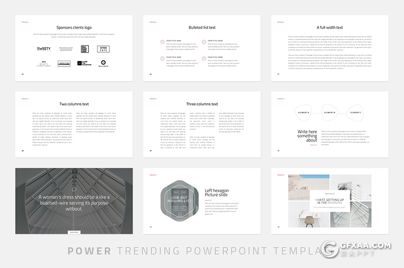 129页创意线条风格产品介绍展示商务通用PPT模板 - 顶尖PPT