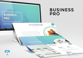 30页欧美风格年终工作新年计划keynote模板 5种配色方案 - 顶尖PPT