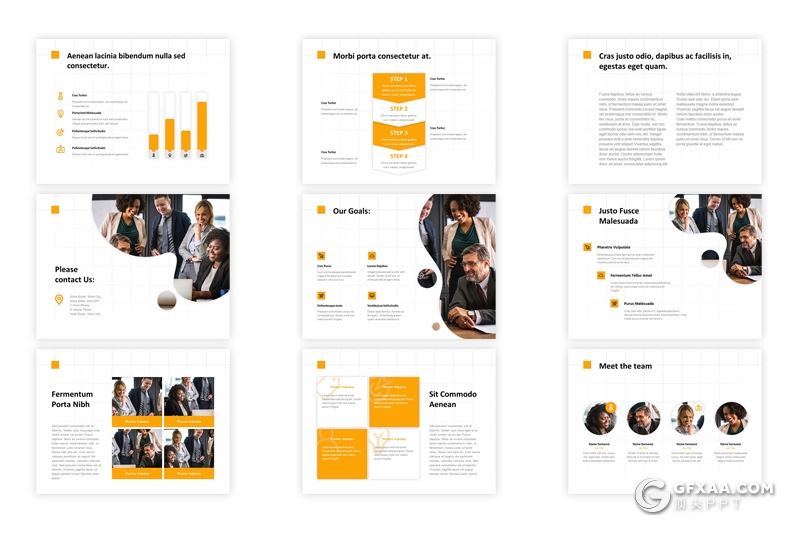 20页国外4:3尺寸商务风格ppt模板 - 顶尖PPT