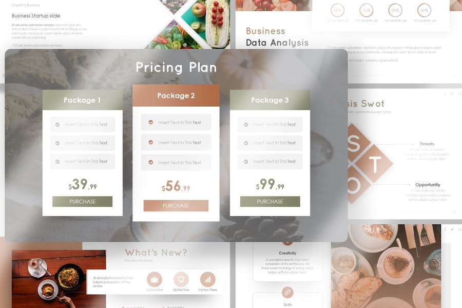 餐饮美食市场调研竞品数据分析keynote模板 - 顶尖PPT