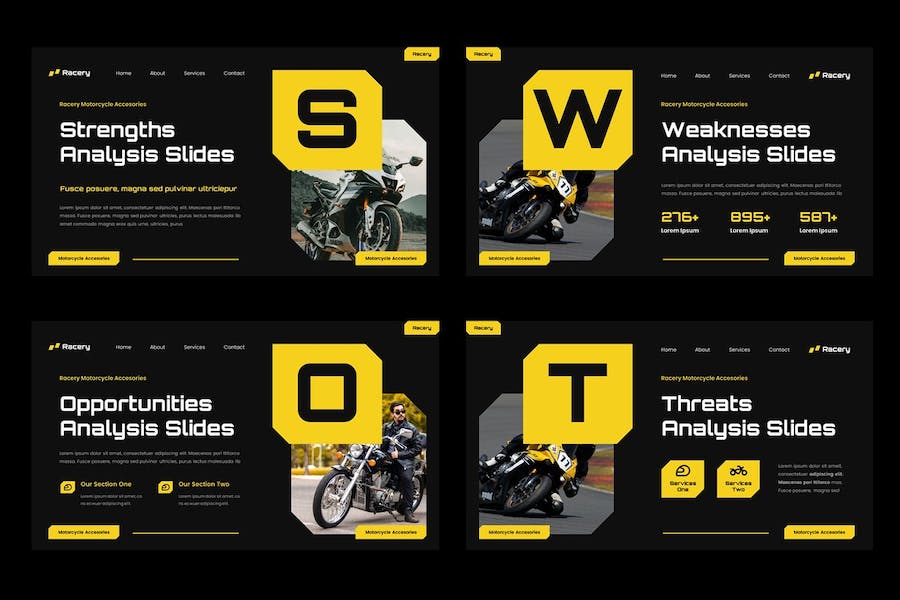 摩托车配件行业销售方案PPT模板 - 顶尖PPT