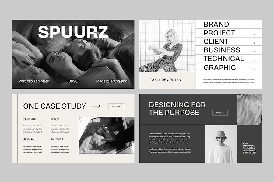 欧美风产品组合与作品集Keynote模板 - 顶尖PPT