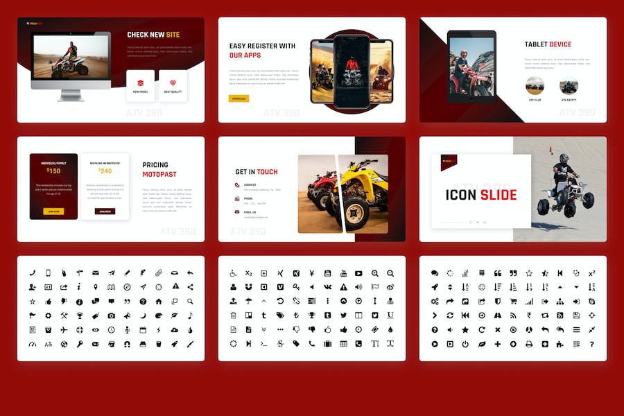 四轮摩托俱乐部PPT模板 - 顶尖PPT