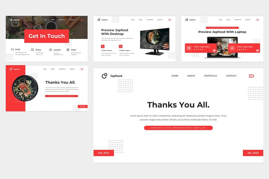 日本食品日式料理主题Keynote演讲 - 顶尖PPT