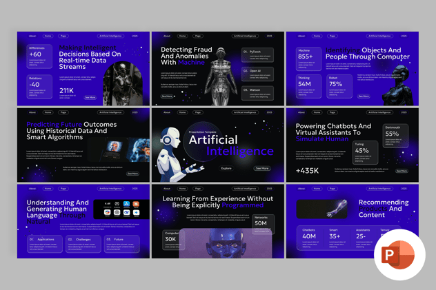 人工智能AI科技PPT模板 - 顶尖PPT