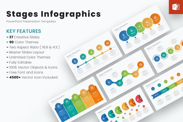 阶段信息图形图表PPT模板 - 顶尖PPT