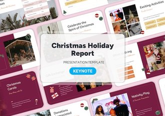 圣诞节活动策划圣诞派对圣诞假期主题keynote模板 - 顶尖PPT