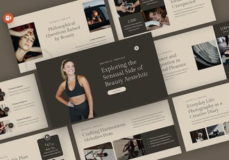 高级感美学美妆幻灯片PPT模板 - 顶尖PPT