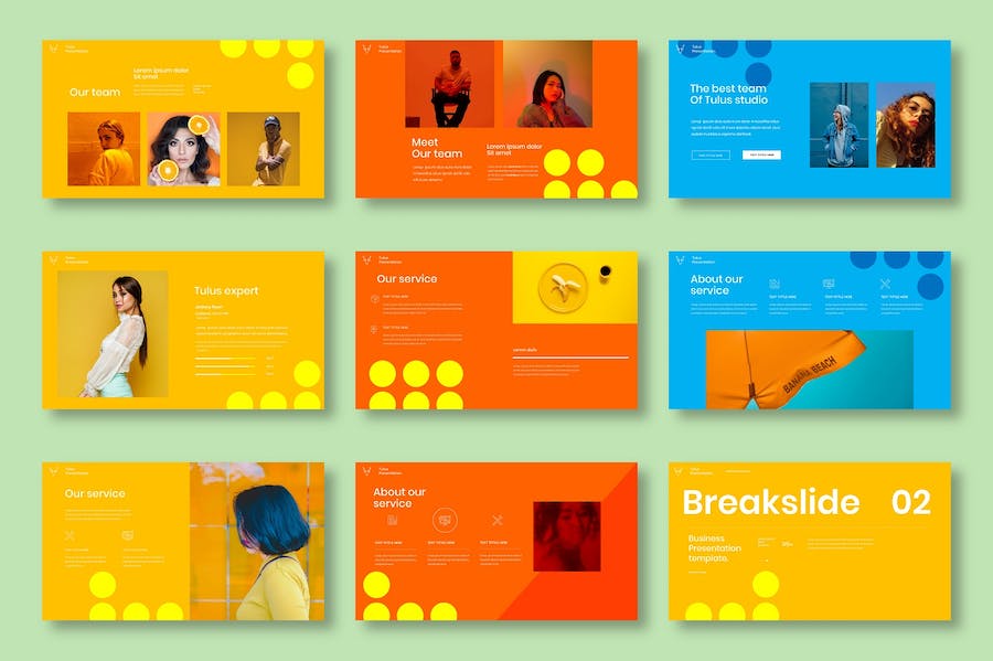 橙黄色创意商业策划Keynote模板 - 顶尖PPT