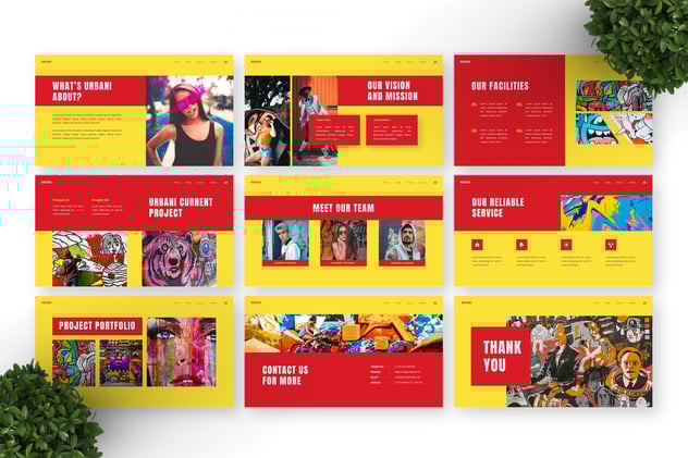 城市涂鸦作品展示keynote模板 - 顶尖PPT