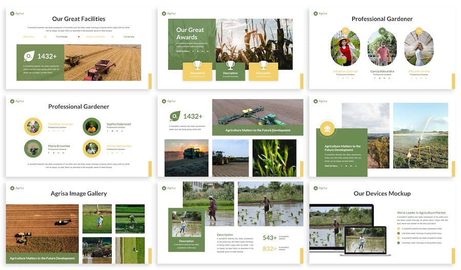农业协会行业分析keynote模板 - 顶尖PPT