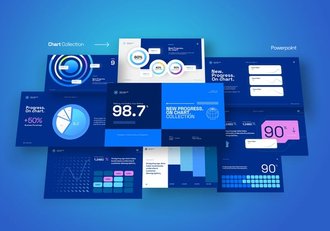 CD图表数据展示收集PPT模板 - 顶尖PPT