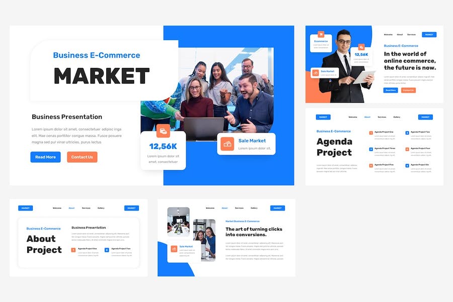 电商平台商业运营方案PPT模板 - 顶尖PPT