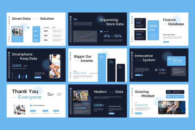 业务数据库信息管理系统PPT模板 - 顶尖PPT