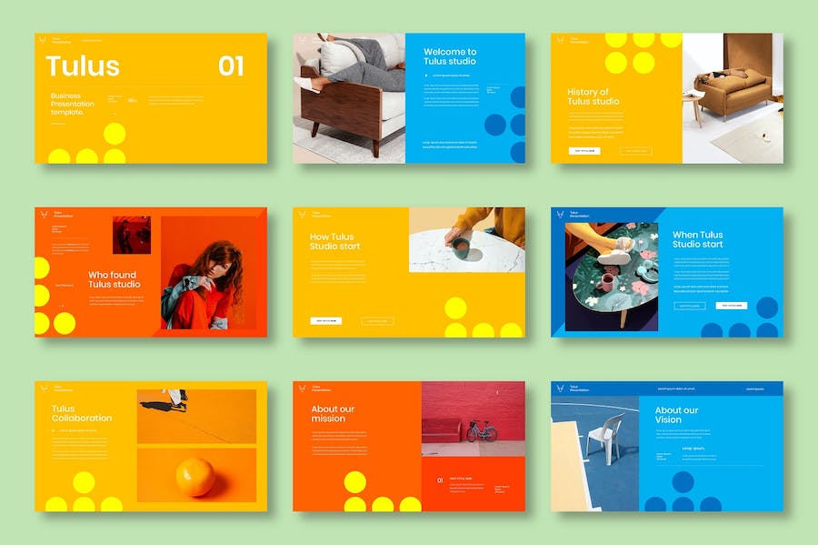 橙黄色创意商业策划Keynote模板 - 顶尖PPT