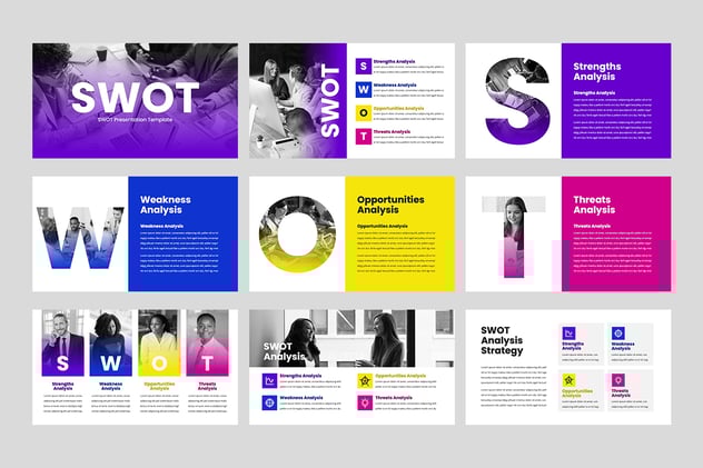 SWOT战略分析商业规划Keynote模板 - 顶尖PPT