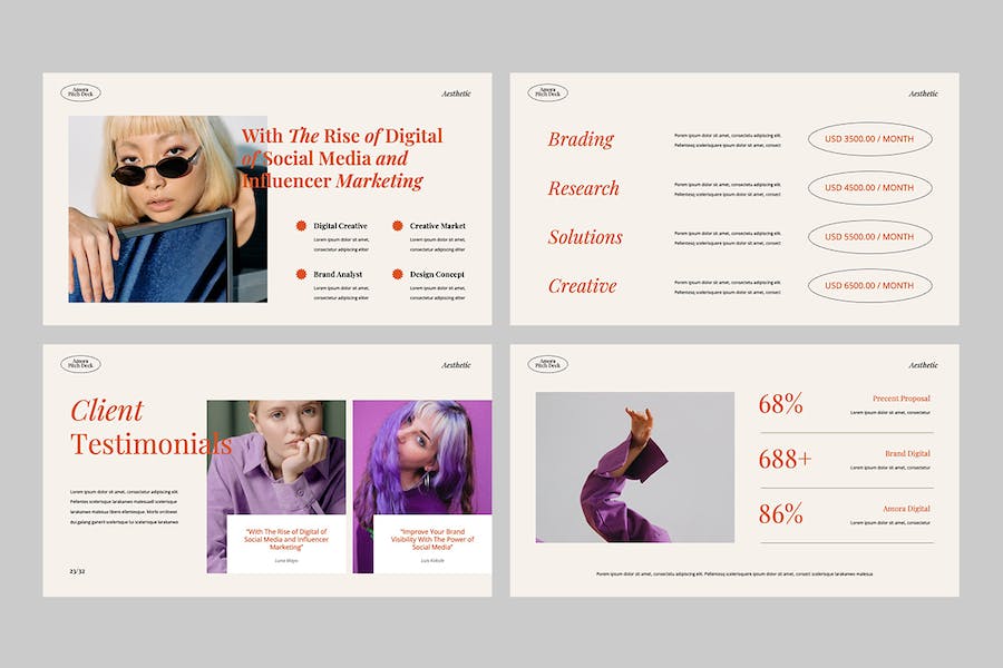 极简美学设计风格展示创意应用方案PPT模板 - 顶尖PPT