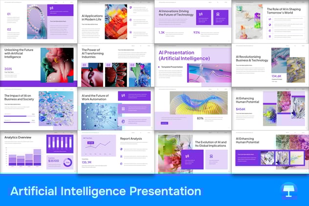 人工智能AI绘画项目介绍keynote模板 - 顶尖PPT