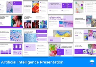 人工智能AI绘画项目介绍keynote模板 - 顶尖PPT
