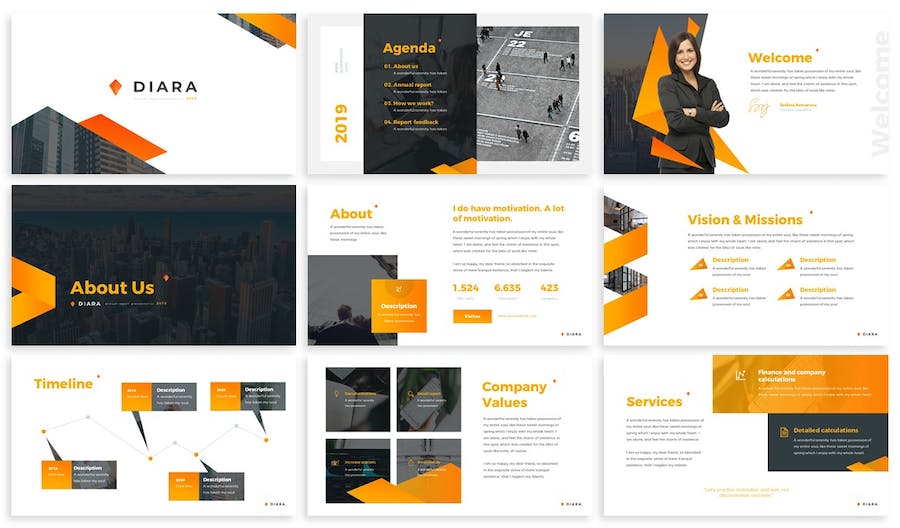 年度报告统计分析展示PPT模板 - 顶尖PPT