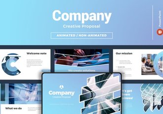 公司创意动画信息图形PPT模板 - 顶尖PPT