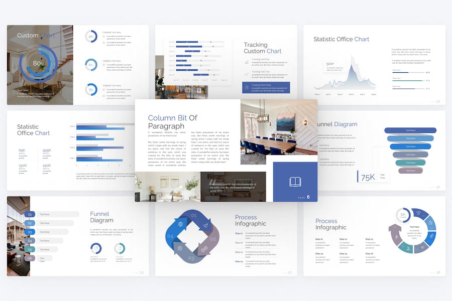 蓝色简约商业计划企业合作营销策划多用途商务PPT模板 - 顶尖PPT