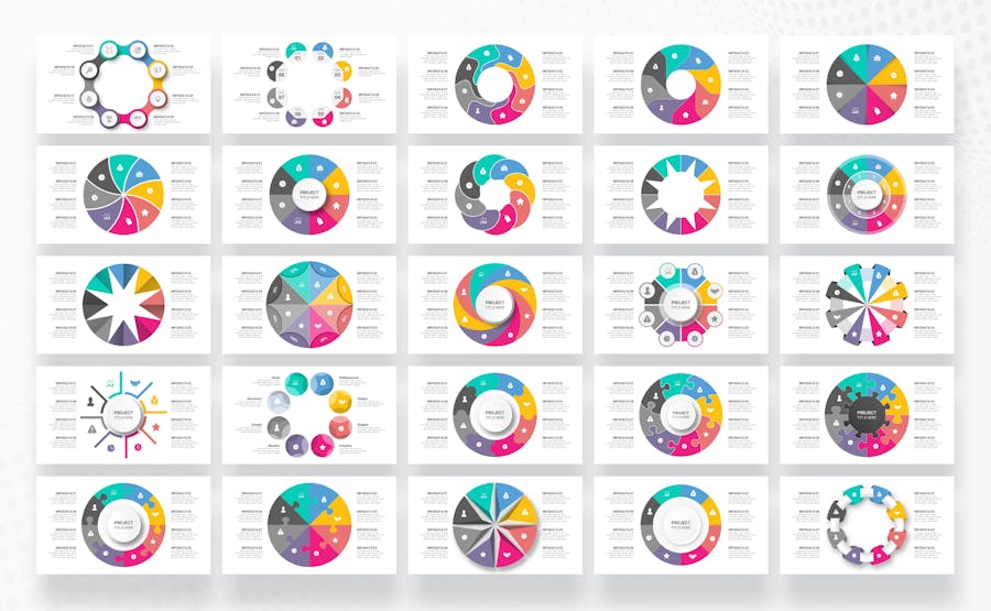 8个步骤周期信息图形keynote模板 - 顶尖PPT