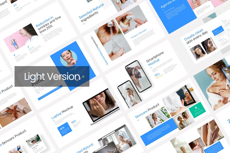 护肤彩妆美容产品推广PPT模板 - 顶尖PPT