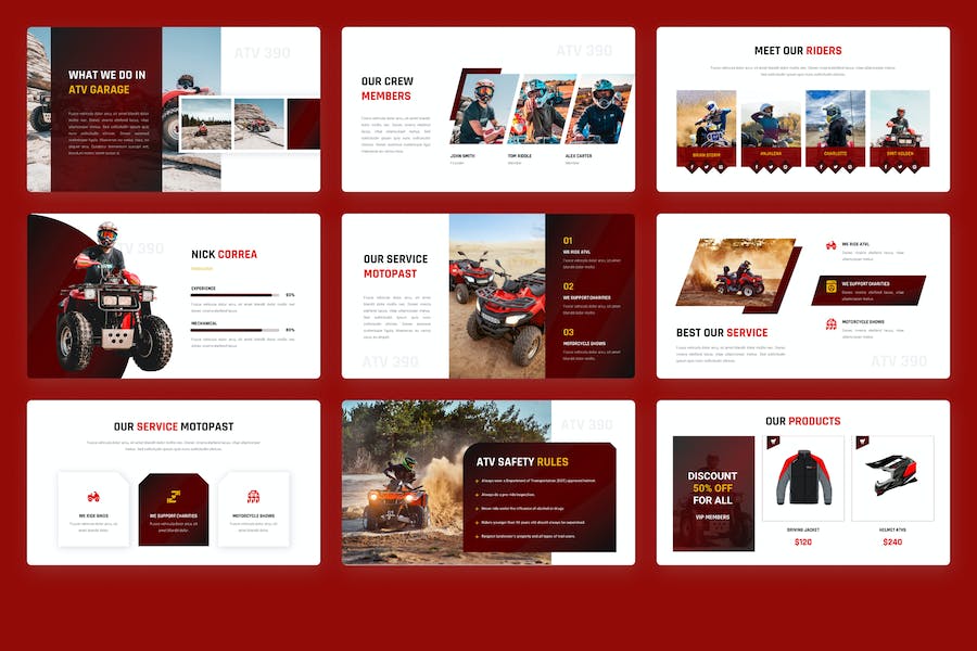 四轮摩托俱乐部PPT模板 - 顶尖PPT