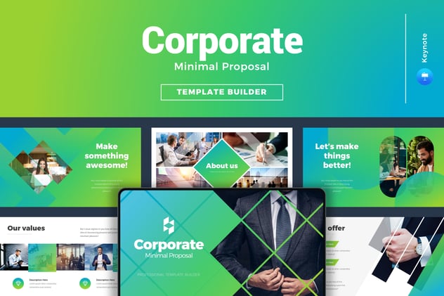 企业商务介绍信息图形keynote模板 - 顶尖PPT