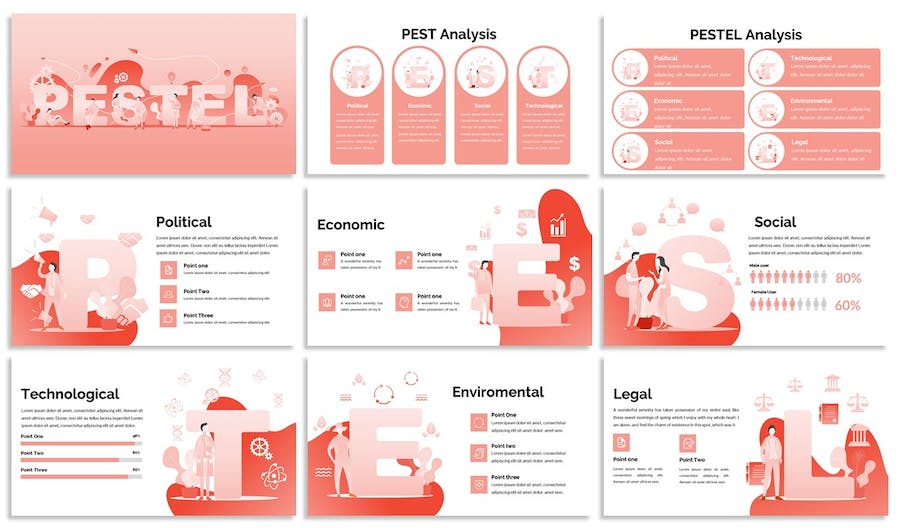 粉彩设计艺术风格插画PPT模板 - 顶尖PPT