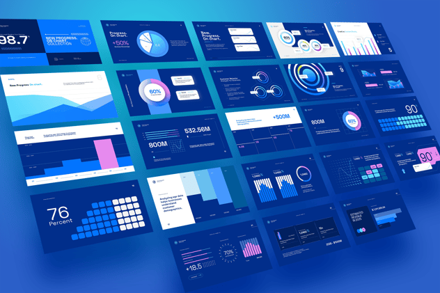 CD图表数据展示收集PPT模板 - 顶尖PPT