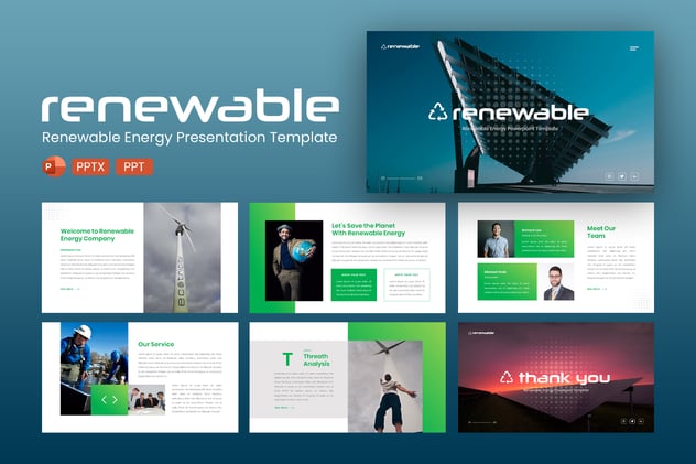 可再生能源PPT模板 - 顶尖PPT