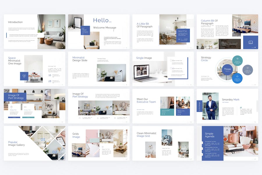 蓝色简约商业计划企业合作营销策划多用途商务PPT模板 - 顶尖PPT