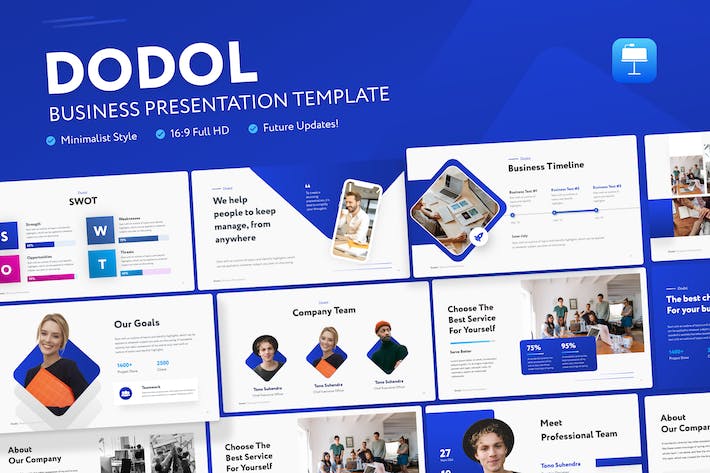 商业演讲项目展示Keynote模板 - 顶尖PPT