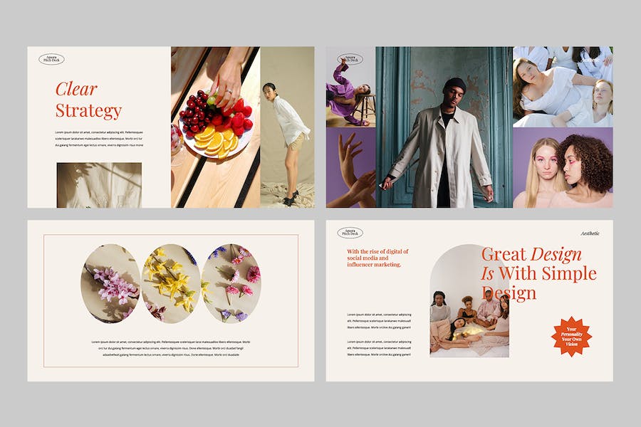 极简美学设计风格展示创意应用方案PPT模板 - 顶尖PPT