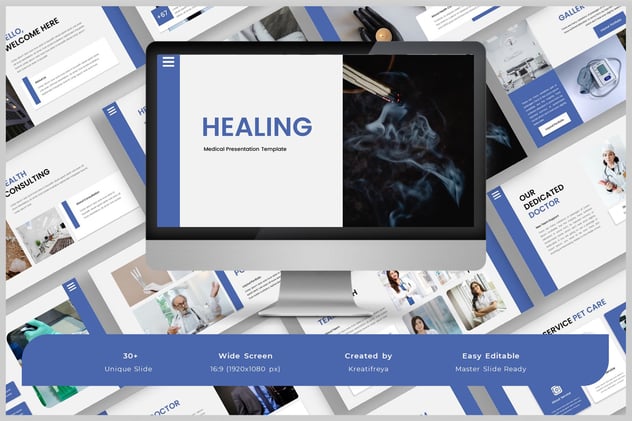 医疗健康领域keynote模板 - 顶尖PPT